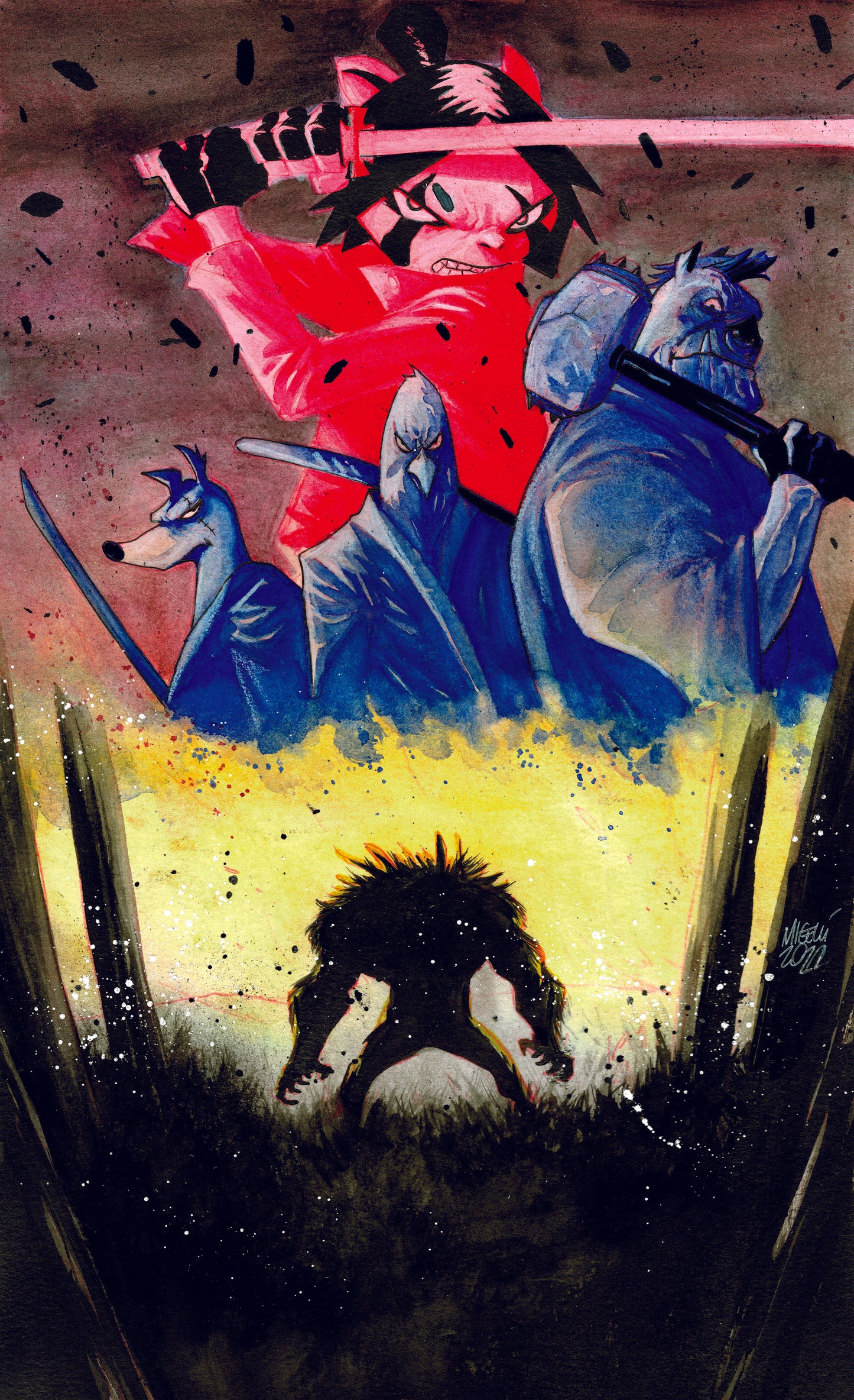 LITTLE RED RONIN # 1 ENCASED COMICS & KEYHERO COMICS EXCLUSIVE PHILANTHROPY COVER