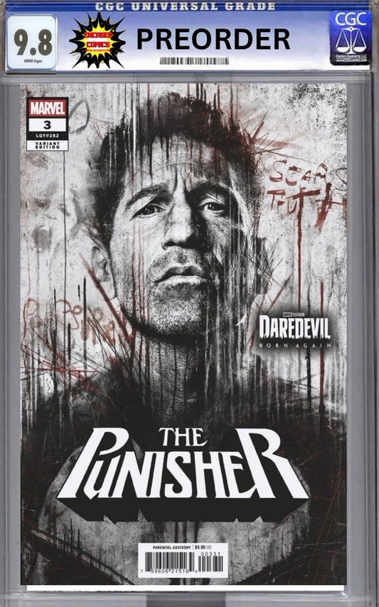 CGC 9.8 Jon Bernthal Punisher #3 Variant 2026 PRESALE +  Free Display Frame