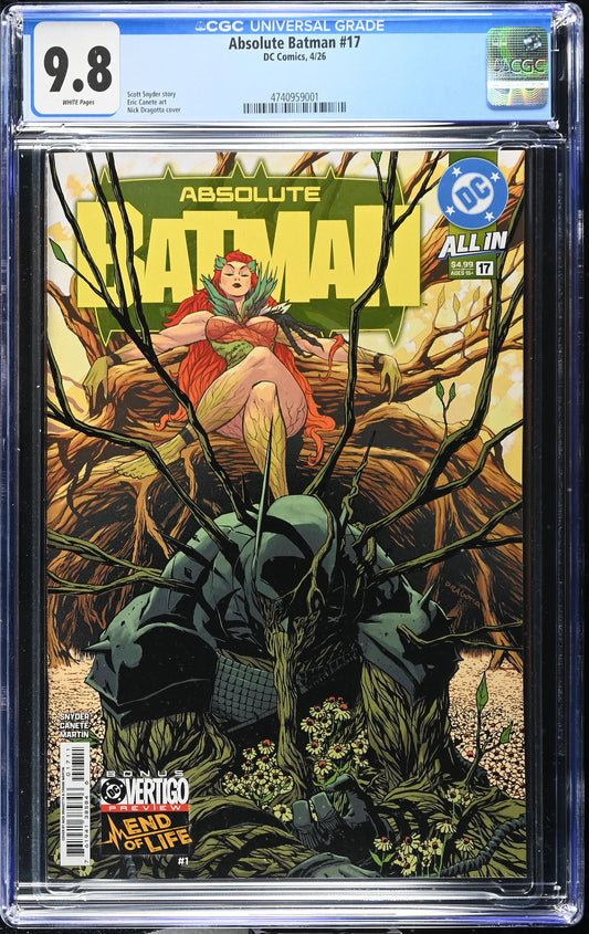 CGC 9.8 Absolute Batman #17 Cover A – 1st Print – 1st Appearance Absolute Poison Ivy