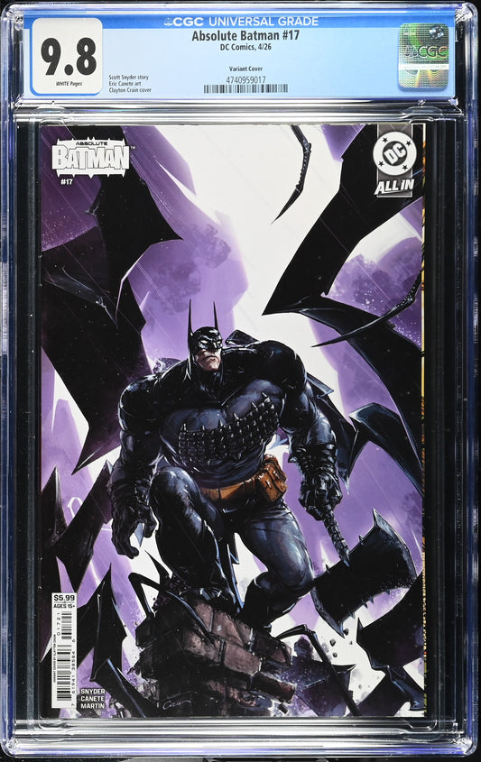 CGC 9.8 Absolute Batman #17 Crain Cover – 1st Print – 1st Appearance Absolute Poison Ivy On Route from CGC
