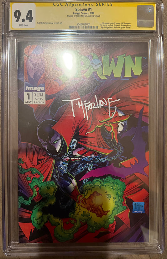 CGC 9.4 SS Spawn #1 – Signed by Todd McFarlane