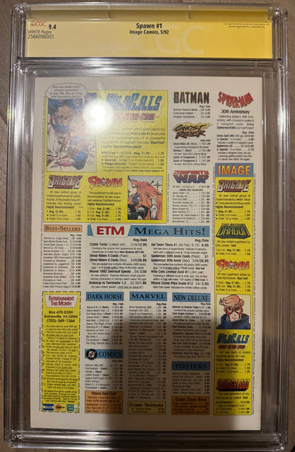 CGC 9.4 SS Spawn #1 – Signed by Todd McFarlane