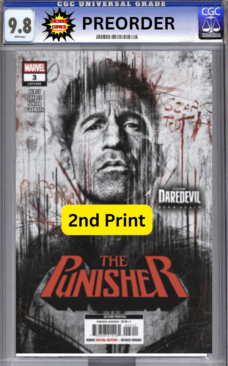CGC 9.8 Jon Bernthal Punisher #3 Variant 2nd Print 2026 PRESALE + Free Display Frame ($30 Value)
